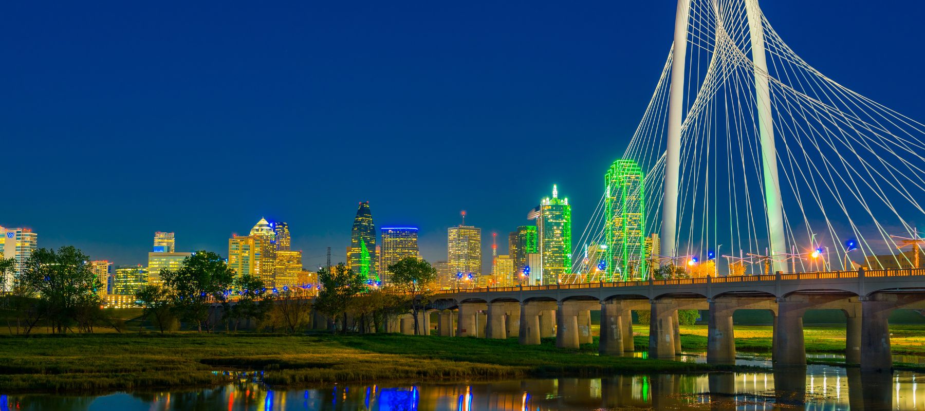 night time plano downtown