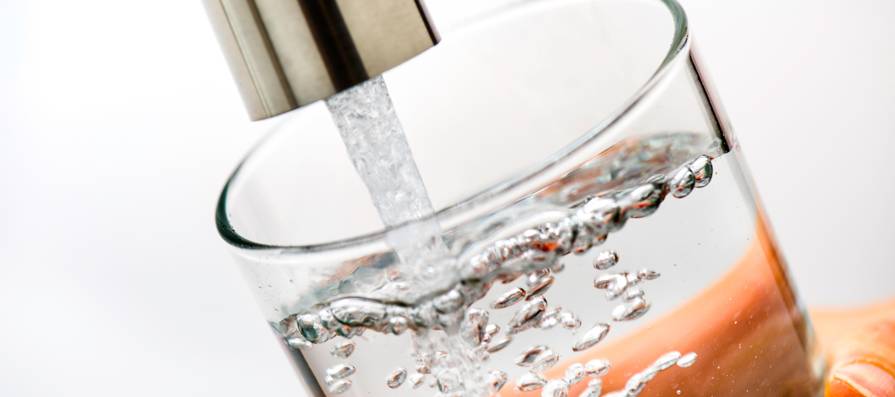 filtered water from a faucet.